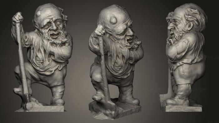 Miscellaneous figurines and statues (Dwarf 02, STKR_0153) 3D models for cnc